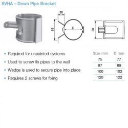 Lindab Magestic Galvanised Circular Steel Downpipe Bracket (SVHA)