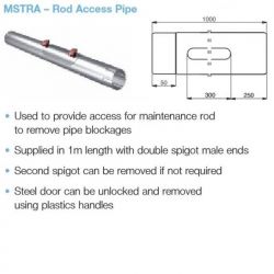 Lindab Magestic Galvanised Circular Steel Downpipe Access Pipe x 1m (MSTRA)