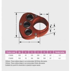 Pam Building Ensign Cast Iron Multi-Manifold connector EF094