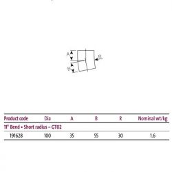 Pam Building Timesaver Cast Iron Soil Short Radius 11 Degree Bend GT02