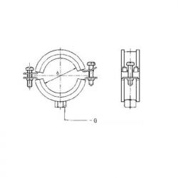 Hargreaves Halifax Drain Zinc Plated Rubber Lined Bismat Bracket