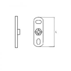 Hargreaves Halifax Drain Zinc Plated Wall Plate