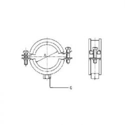 Hargreaves Halifax Soil Zinc Plated Rubber Lined Bismat Bracket