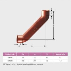 Pam Building Ensign Cast Iron 88 degree Double bend Long-tail EF054