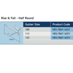 Alumasc Heritage Half Round Cast Aluminium Old Style Rise & Fall Bracket