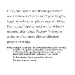 Alumasc Flushjoint Square Extruded Aluminium Flushjoint Diverter