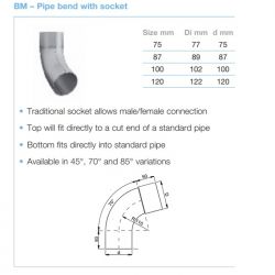 Lindab Circular Steel Downpipe Bend 70 degrees (BM70)
