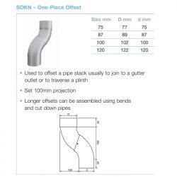 Lindab Circular Steel Downpipe Fixed Offset Bend (SOKN)