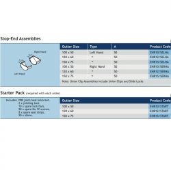 Alumasc Aqualine Deep Run Extruded Aluminium Left-hand Stop end