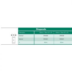 Hargreaves Premier Plain Deep Half Round Cast Iron External Stop End