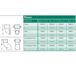Hargreaves Premier Round Cast Iron Downpipe Shoe Anti Splash Eared