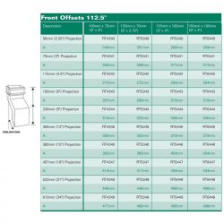 Hargreaves Premier Rectangular Cast Iron Downpipe Front Offset 56mm Projection