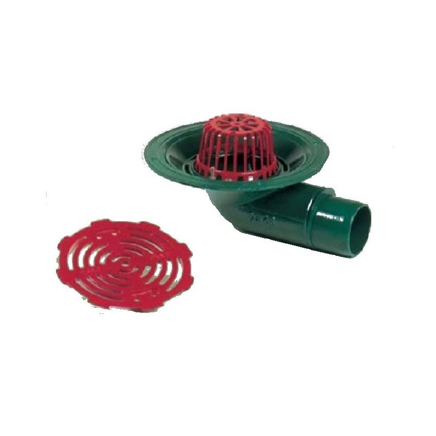 Caroflow Roof Aluminium 90 Degree Vertical Spigot Outlet