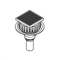 Harmer Cast Iron Vertical Medium Sump Square Grate & Adjustable Extension