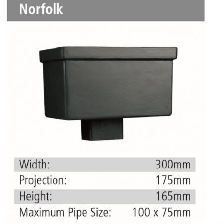 Norfolk Rainwater GRP Hopper Head