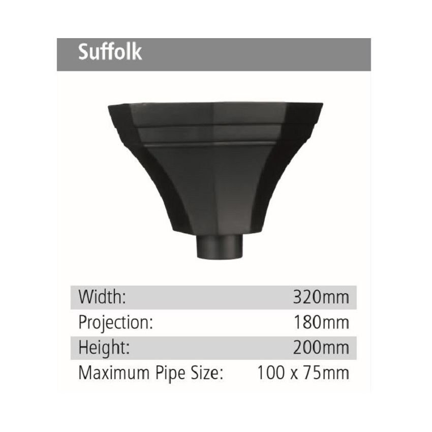 Suffolk Rainwater GRP Hopper Head