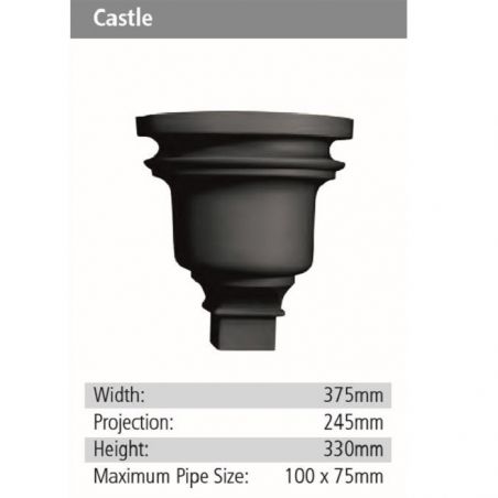 Castle Rainwater GRP Hopper Head