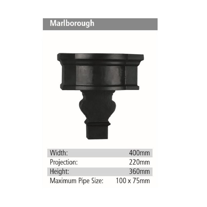 Marlborough Rainwater GRP Hopper Head