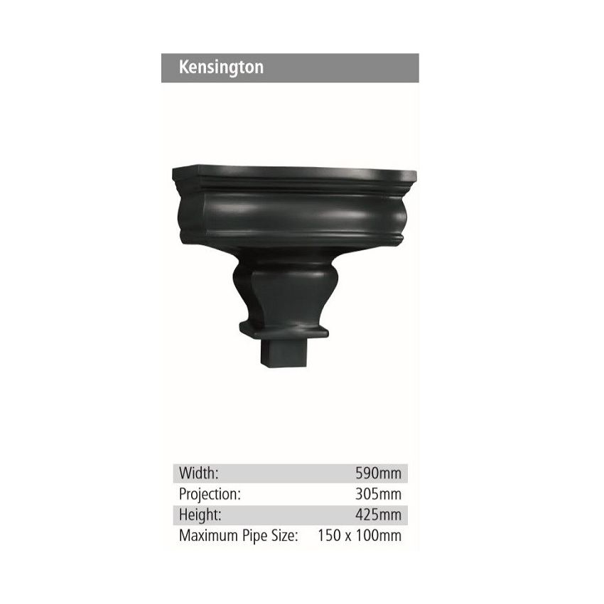 Kensington Rainwater GRP Hopper Head