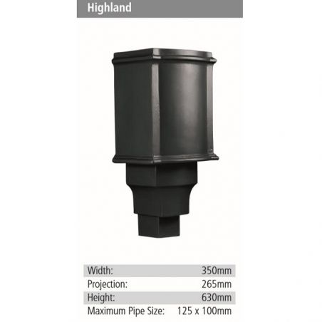 Highland Rainwater GRP Hopper Head