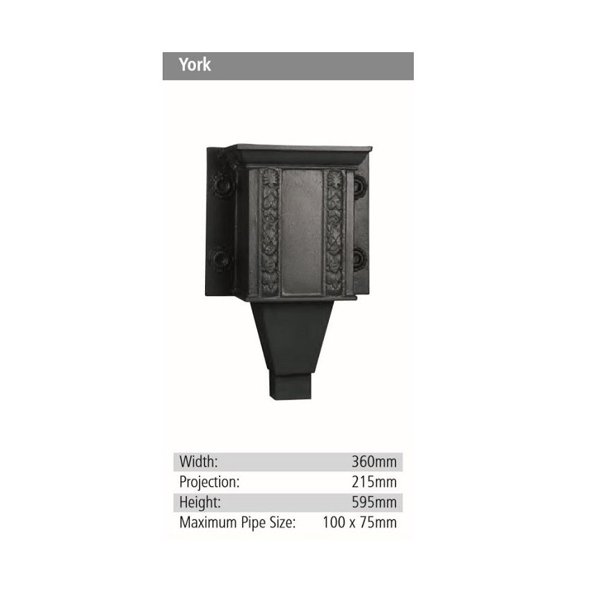 York Rainwater GRP Hopper Head