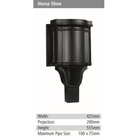 Horse Shoe Rainwater GRP Hopper Head