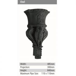 Owl Rainwater GRP Hopper Head