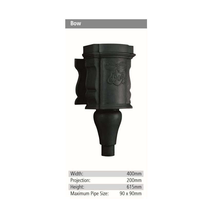 Bow Rainwater GRP Hopper Head