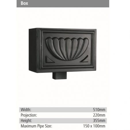 Box Rainwater GRP Hopper Head