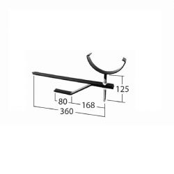 Alutec Evolve Half Round Aluminium 123mm Rise And Fall Bracket (AC92H)