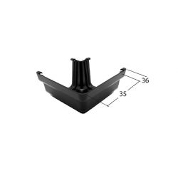 Alutec Evolve Ogee Aluminium 130mm 90 Degree External Angle (GY531H)