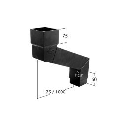 Alutec Flushfit Square & Rectangular Aluminium Two Part Adjustable Eaves Offset - 75mm to 1000mm (RJ39100H/RJ19100H/RJ49100H)
