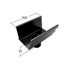 Alutec Aligator Snap Fit Ogee 46 Aluminium 155mm Running Outlet