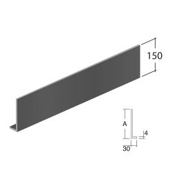 Evoke Aluminium Fascia Profile B With 1 Bend x 3 metre length