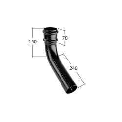 Alutec Tudor Circular Aluminium Cast Socketed 92.5 Degree Bend (TR230H)