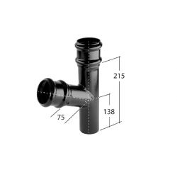 Alutec Tudor Circular Aluminium Cast Socketed 112.5 Degree Branch (TR242H)