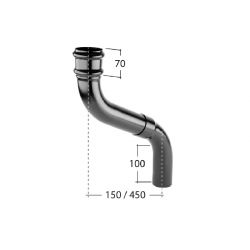 Alutec Tudor Circular Aluminium Cast Socketed Two Part Adjustable Eaves Offset - to 450mm (TR2945H)