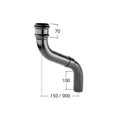 Alutec Tudor Circular Aluminium Cast Socketed Two Part Adjustable Eaves Offset - to 900mm (TR2990H)