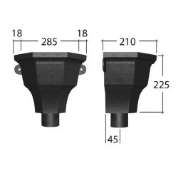 Alutec Tudor Circular Cast Aluminium Fluted Hopper Head (TH401H)