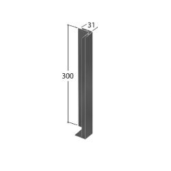 Evoke Aluminium Fascia Profile B H-Section 90 Degree External Corner Joint Trim (FB61/FB62)