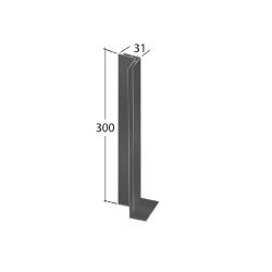 Evoke Aluminium Fascia Profile B H-Section 90 Degree Internal Corner Joint Trim (FB71/FB72)