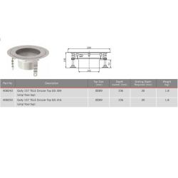 ACO Hygienic Stainless Steel Gully 157 - Telescopic Circular Gully Top