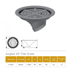 Saint Gobain PAM UK VORTX Angled Cast Iron 45 Degree Screw Roof Outlet