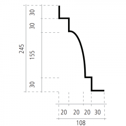 Rainguard GRP Cornice Profile B 2m Length