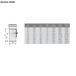 ACO Stainless Steel Socketed Access Pipe with EPDM Seal