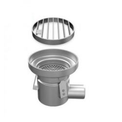 Harmer Stainless Steel Horizontal Drain with Circular Grate for Vinyl Floor