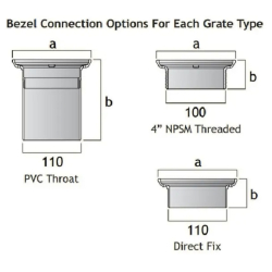 Harmer 200mm x 200mm Square Tile Bezel - Anti-Ligature Grate - Trapped