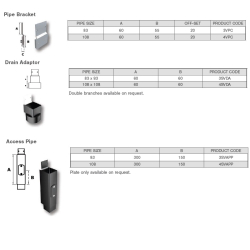 Aluminium Security Square Drain Adaptor