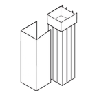 Guardian Aluminium Security Square Downpipes